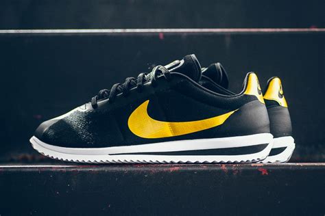 Nike Cortez Black/Metallic Gold | Hypebeast