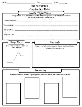 The Outsiders - Chapter 6 Activity by The Araujo Archive | TPT