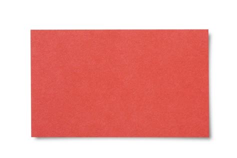 Premium Photo | Blank red card on white