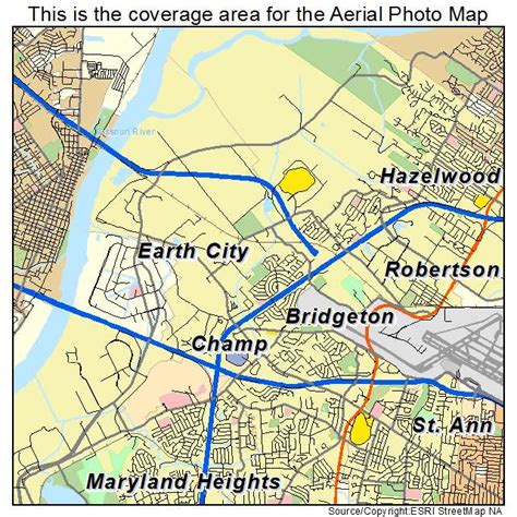 Aerial Photography Map of Bridgeton, MO Missouri