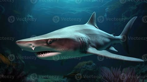 Sawtooth shark in the deep sea, Generative AI 29624975 Stock Photo at Vecteezy