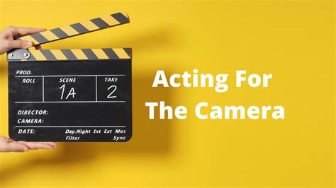 Tips on Acting for the Camera - Bernard Hiller