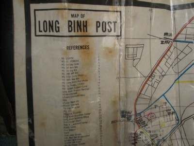 10-68 Laminated map of Long Binh Post - EPHEMERA, PHOTOGRAPHS ...