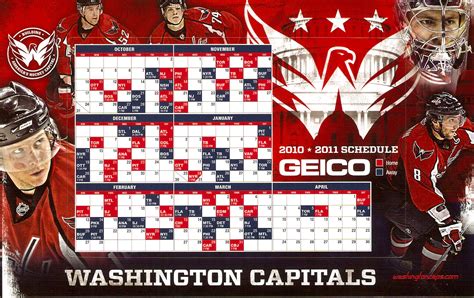 2010-11 Caps Schedule Magnet