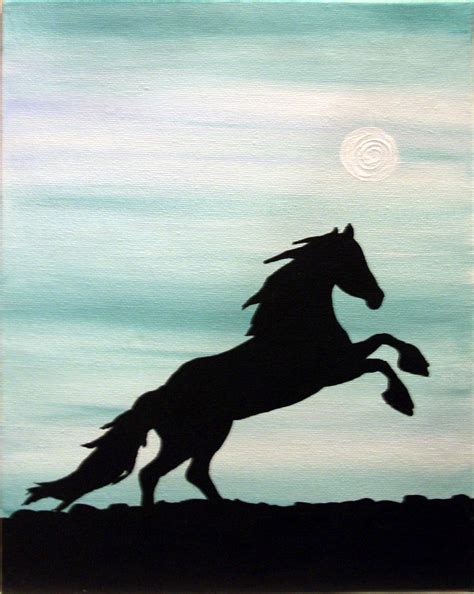 May 2012 | Horse paintings acrylic, Cute paintings, Silhouette art