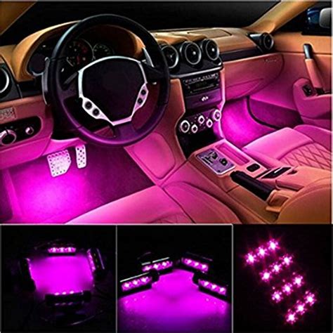 EJ's SUPER CAR 4pc. Car Interior Decoration Atmosphere Light-LED Car ...