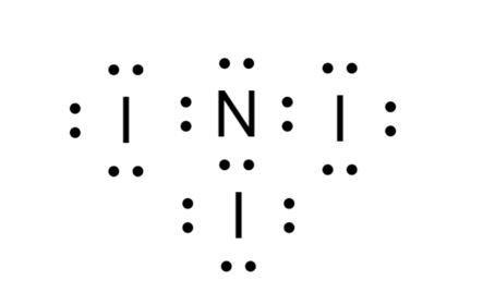 Draw the Lewis dot structure of NI3. | Quizlet