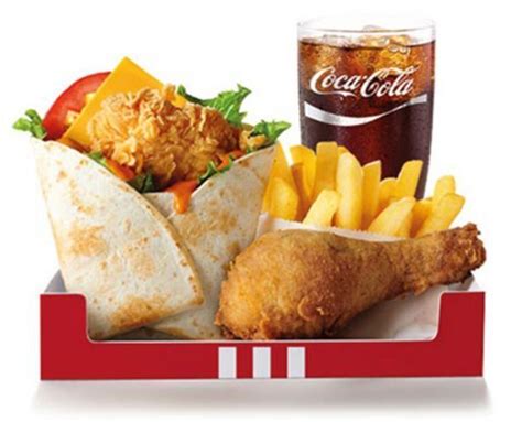 Wrapsta box with regular drink offer at KFC