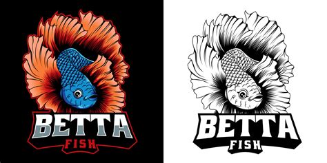 betta fish mascot logo vector design 12465566 Vector Art at Vecteezy