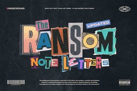 Ransom Note Letters by Indieground Design Inc. on @creativemarket Typography Artwork, Cool ...