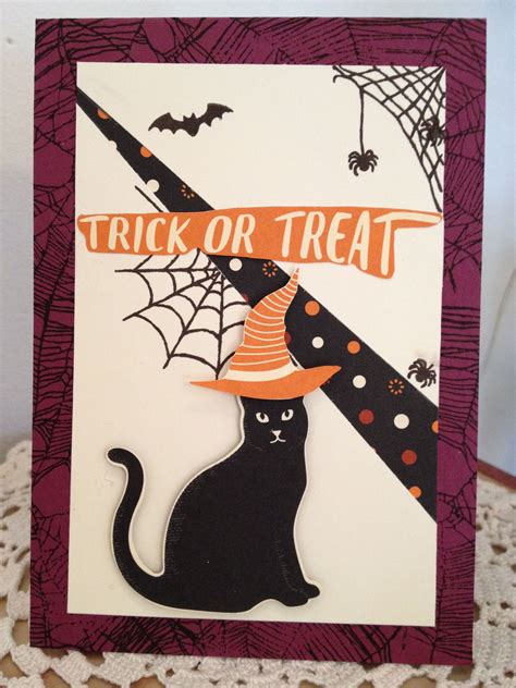 Spooky Halloween Card with Black Cat