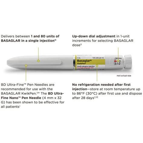 BASAGLAR KwikPen (Insulin Glargine) Injection 100units/ml 3ml Pen ...