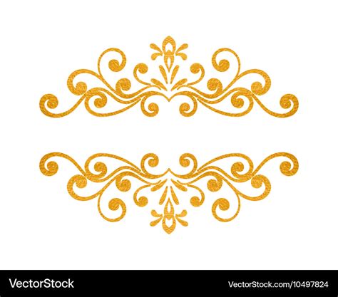 Elegant luxury vintage gold floral border Vector Image