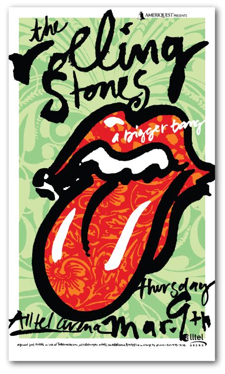 Rolling Stones Concert Poster - J Burwell Mixon Design