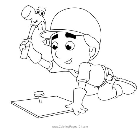 Meister Manny Lightbox Coloring Page for Kids - Free Handy Manny Printable Coloring Pages Online ...