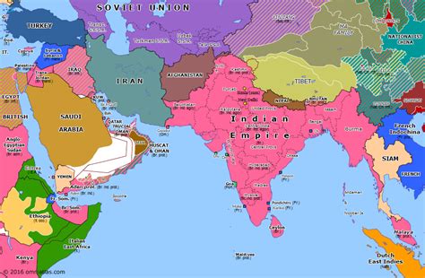 Second Italo-Ethiopian War | Historical Atlas of Southern Asia (5 May 1936) | Omniatlas