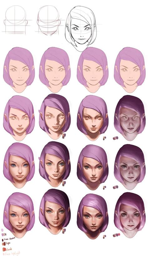 20+ Best Digital Art Face Drawing Tutorials - HM ART | Digital painting portrait, Digital ...