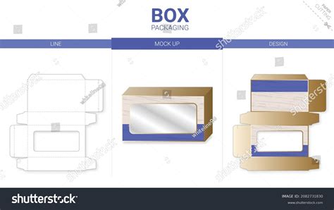 Box Packaging Mockup Die Cut Template Stock Vector (Royalty Free ...