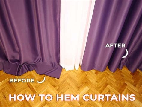 How To Hem Curtains 2 Ways With Or Without Sewing O