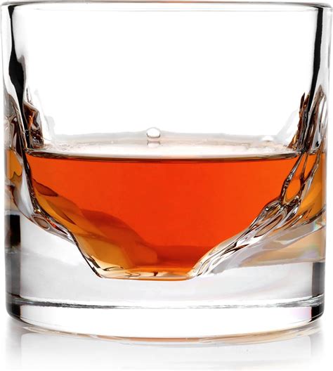 Amazon.com | VACI GLASS Crystal Whiskey Glasses - Set of 4 - with 4 Drink Coasters, Crystal ...