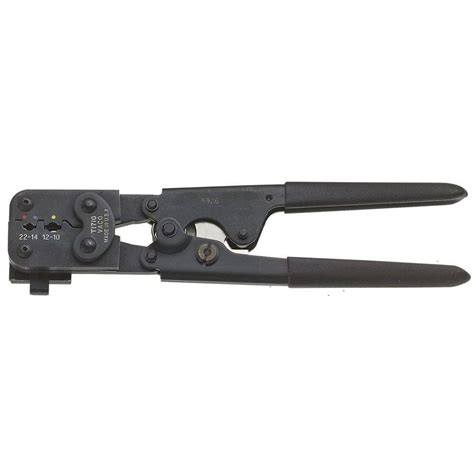 Klein Tools 9 in. Compound Action Ratcheting Crimper for Insulated ...