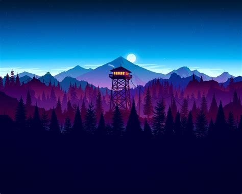 Download wallpaper 1280x1024 firewatch, video game, sunset, artwork, standard 5:4 fullscreen ...