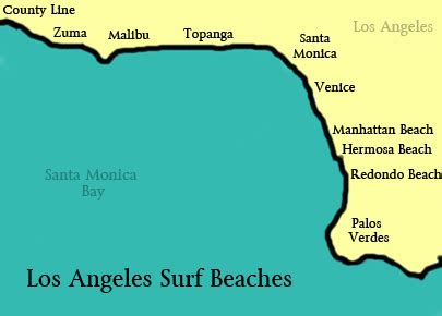 Los Angeles Beaches Map - Living Room Design 2020