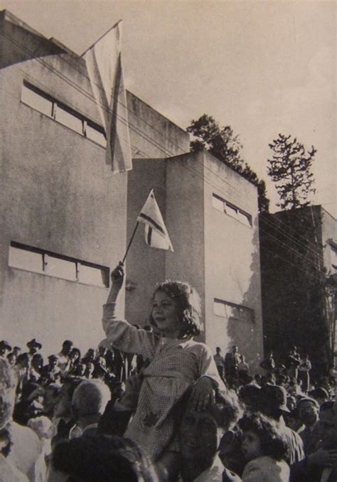 The Tel Aviv Museum on Rothschild Street on the day of the Declaration ...