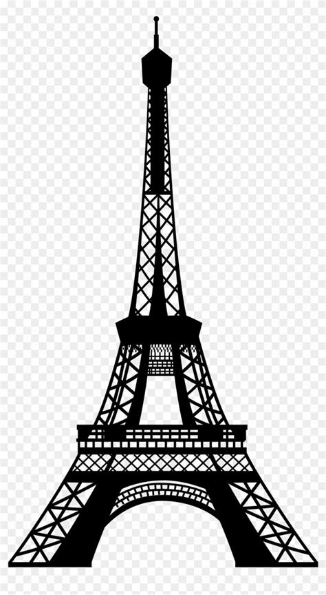 Eiffel Tower Silhouette Drawing - Eiffel Tower Png - Free Transparent PNG Clipart Images Download