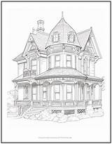 Large Victorian House Coloring Page  Print It Free sketch template