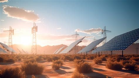 Premium Photo | Solar power plants Generative AI