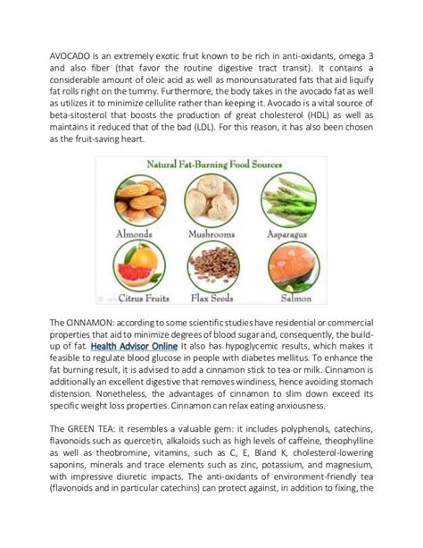 Natural fat burner foods