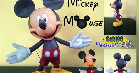 Mickey Mouse Paper Model ~ Paperkraft.net - Free Papercraft, Paper Model, & Papertoy