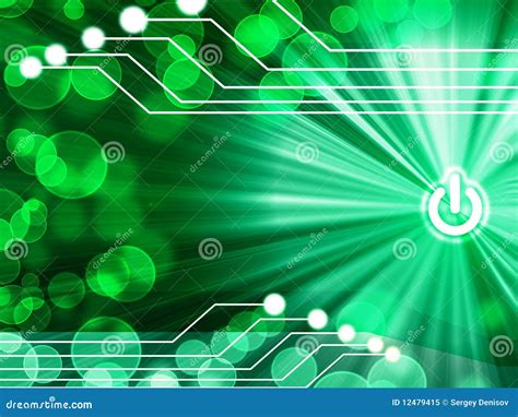 Computer Motherboard on a Green Background Stock Illustration - Illustration of data, connection ...