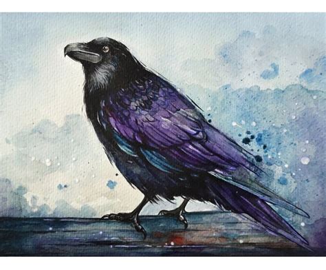 Raven Bird Painting