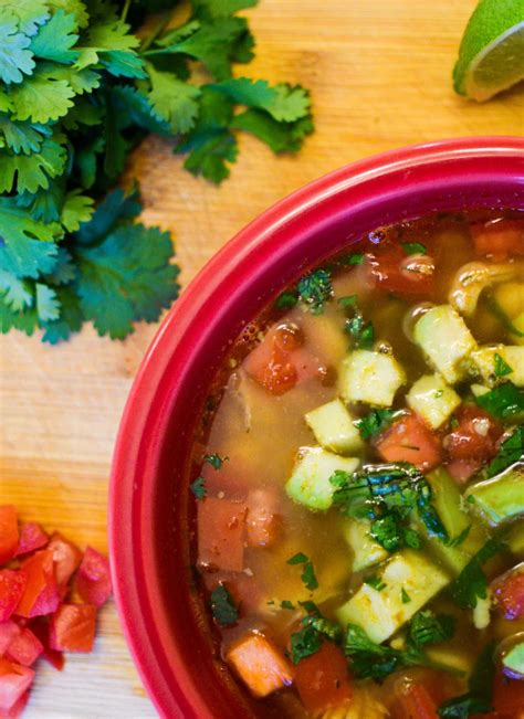 Healthy Chicken Lime & Avocado Soup - Everyday Thrifty