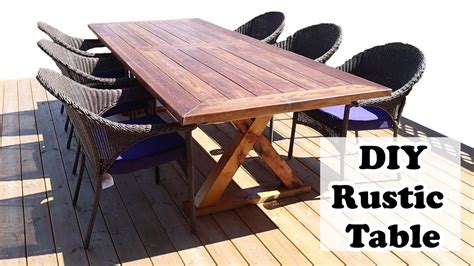 DIY Outdoor Dining Table | Affordable 10 Foot Table - YouTube