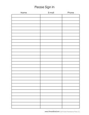 Guest Sign In Sheet Template For Your Needs