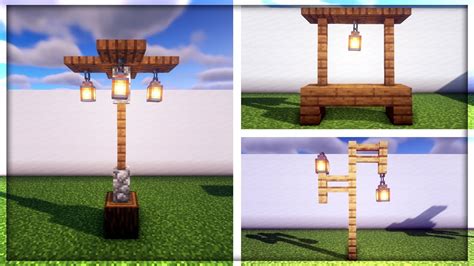 Minecraft Mini Builds |15 Lamp Post Build Ideas and Design Hacks - YouTube
