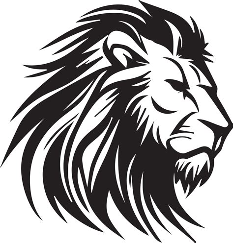 black and white lion logo, lion sticker, lion tattoo 21188166 Vector ...