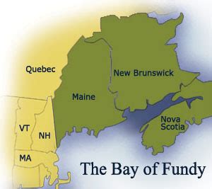 Map of the Bay of Fundy - Bay of Fundy