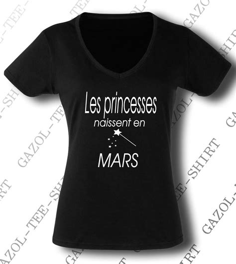 Tee-shirt Les princesses naissent en mars. idée cadeau anniversaire mars. - Etsy France | Cadeau ...