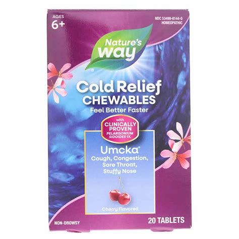 Umcka ColdCare Chewable Cherry Flavor, Natures Way