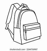 Boys Cool Backpack Coloring Page Stock Illustration 2244750987  sketch template