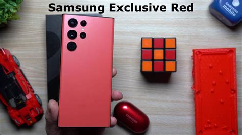 Galaxy S22 Ultra - "Samsung Exclusive Red" First Look & Comparison - YouTube