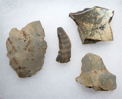 LINEAR POTTERY CULTURE ARTIFACTS EUROPEAN NEOLITHIC STONE TOOLS FLINT ARTIFACTS LBK CULTURE