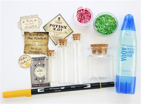 Easy DIY Potion Bottles for your Halloween Display - Tombow USA Blog