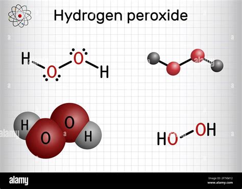 Chemical structure hydrogen peroxide h2o2 Stock Vector Images - Alamy