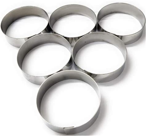 Buy BAKERY HUB Stainless Steel Baking Ring for Burger/Buns Pack of 6 ...