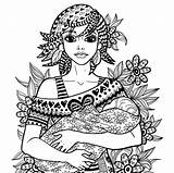 Breastfeeding Pages Printable Coloring sketch template